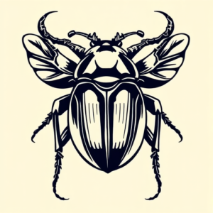 Neo-Traditional Beetle Tattoo