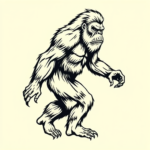 Neo-Traditional Bigfoot Tattoo