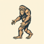 Neo-Traditional Bigfoot Tattoo