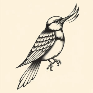 Neo-Traditional Bird Tattoo