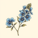 Neo-Traditional Bluebonnet Tattoo