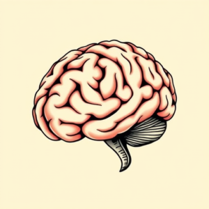 Neo-Traditional Brain Tattoo