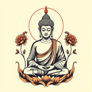 Neo-Traditional Buddha Tattoo