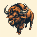 Neo-Traditional Buffalo Tattoo