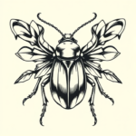 Neo-Traditional Bug Tattoo