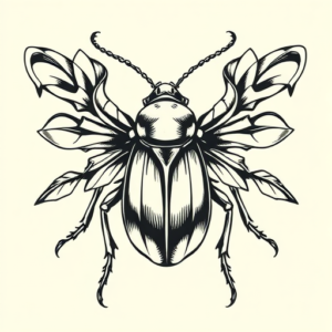 Neo-Traditional Bug Tattoo