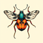 Neo-Traditional Bug Tattoo