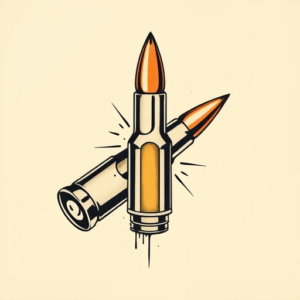 Neo-Traditional Bullet Tattoo