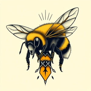 Neo-Traditional Bumblebee Tattoo