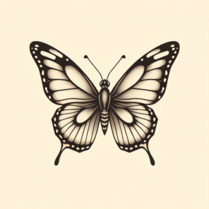 Neo-Traditional Butterfly Tattoo
