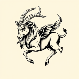 Neo-Traditional Capricorn Tattoo