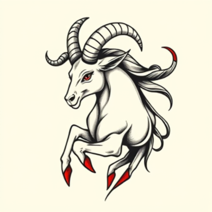 Neo-Traditional Capricorn Tattoo