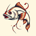 Neo-Traditional Catfish Tattoo