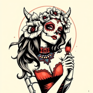 Neo-Traditional Catrina Tattoo