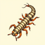 Neo-Traditional Centipede Tattoo