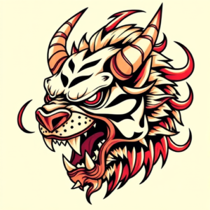 Neo-Traditional Cerberus Tattoo