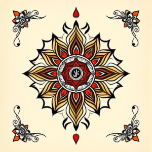 Neo-Traditional Chakra Tattoo