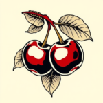 Neo-Traditional Cherry Tattoo
