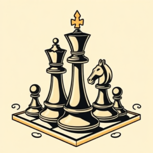 neo-traditional-chess-tattoo