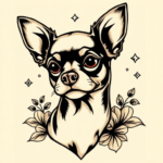 Neo-Traditional Chihuahua Tattoo
