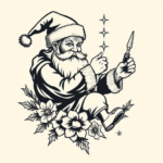 Neo-Traditional Christmas Tattoo