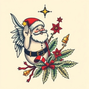 Neo-Traditional Christmas Tattoo