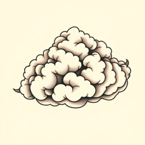 Neo-Traditional Cloud Tattoo