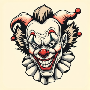Neo-Traditional Clown Tattoo