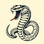 Neo-Traditional Cobra Tattoo