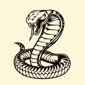 Neo-Traditional Cobra Tattoo