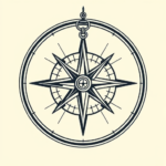 Neo-Traditional Compass Tattoo