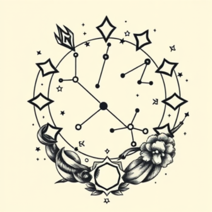 Neo-Traditional Constellation Tattoo