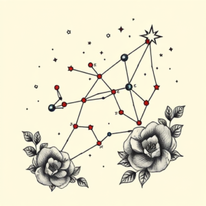 Neo-Traditional Constellation Tattoo