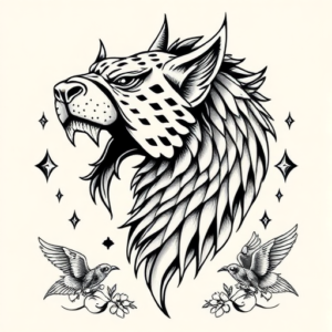 Neo-Traditional Coordinates Tattoo