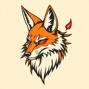 Neo-Traditional Coyote Tattoo