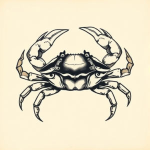 Neo-Traditional Crab Tattoo