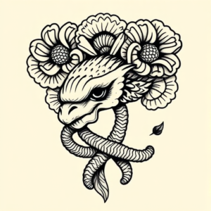 Neo-Traditional Crochet Tattoo