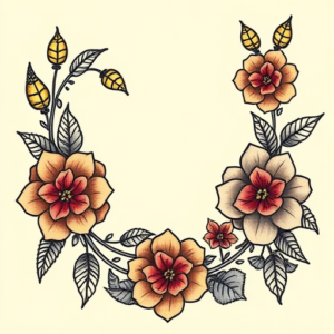 Neo-Traditional Crochet Tattoo