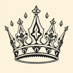 Neo-Traditional Crown Tattoo