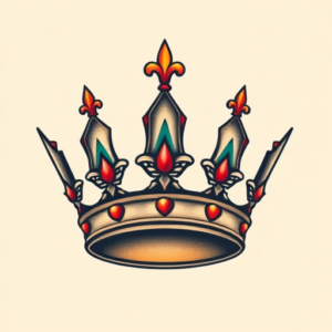 Neo-Traditional Crown Tattoo