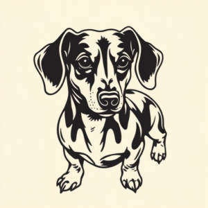 Neo-Traditional Dachshund Tattoo