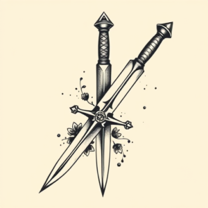 Neo-Traditional Dagger Tattoo