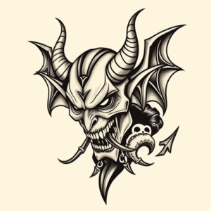Neo-Traditional Devil Tattoo