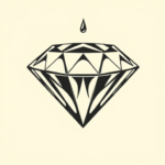 Neo-Traditional Diamond Tattoo