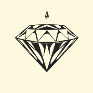 Neo-Traditional Diamond Tattoo