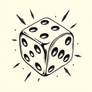 Neo-Traditional Dice Tattoo