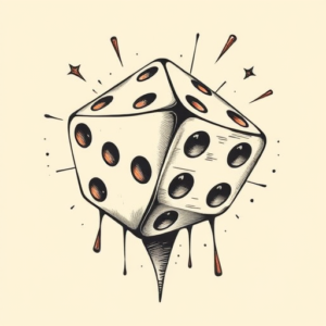 Neo-Traditional Dice Tattoo