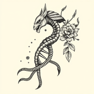 Neo-Traditional Dna Tattoo