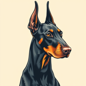 Neo-Traditional Doberman Tattoo