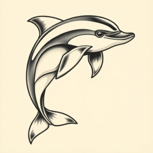 Neo-Traditional Dolphin Tattoo